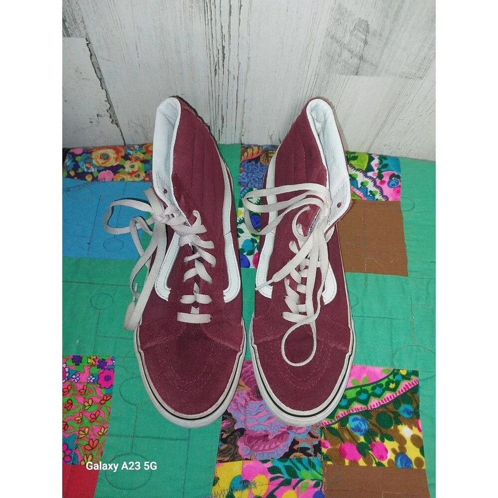 VANS OFF THE WALL EUC UNISEX M9.5 W10 SK8-HI SUEDE SKATE SNEAKERS SHOES